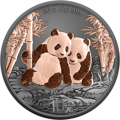 2026 China Panda Black & Pink Edition 1 oz Silver Coin (08/07)