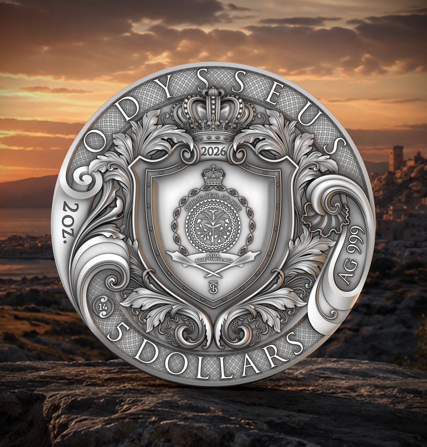 2026 Niue The Odyssey - Odysseus 2 oz Silver Coin (08/17)