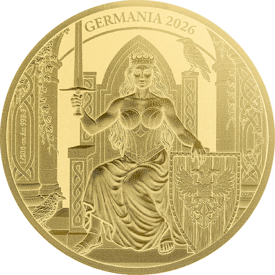 2026 Germania Lady Germania 1/200 oz Gold Round in Card (07/13)