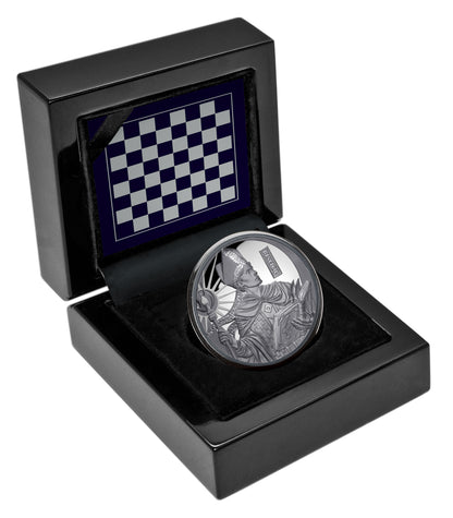 2027 Niue Chess Bishop Black Proof 1 oz Silver Coin