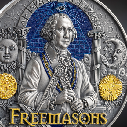 2027 Cameroon Secret Societies - Freemasons 2 oz Silver Coin