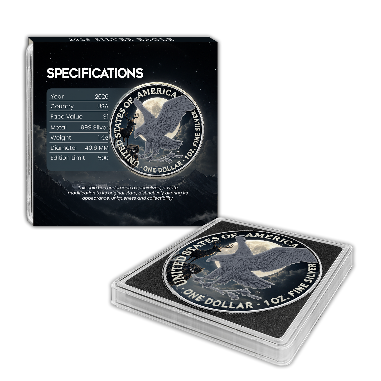 2026 U.S. Eagle Full Buck Moon Edition 1 oz Silver Coin (07/30)