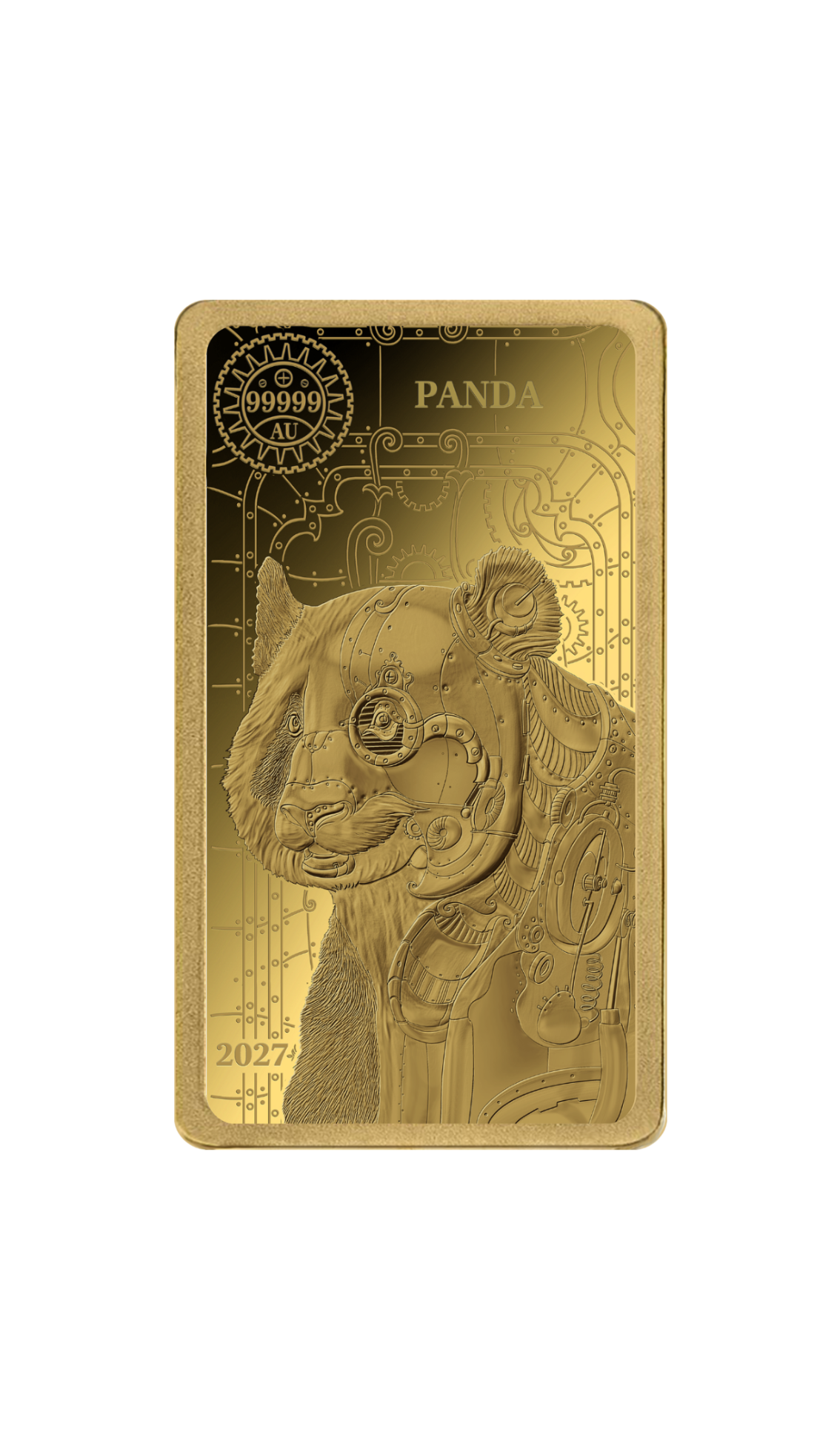 2027 Solomon Islands WPB Steampunk Panda 1/200 oz Gold Coin - Capsule