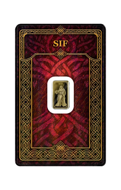 2026 Germania Gods Sif Minted 1/100 oz Gold Bar in Card
