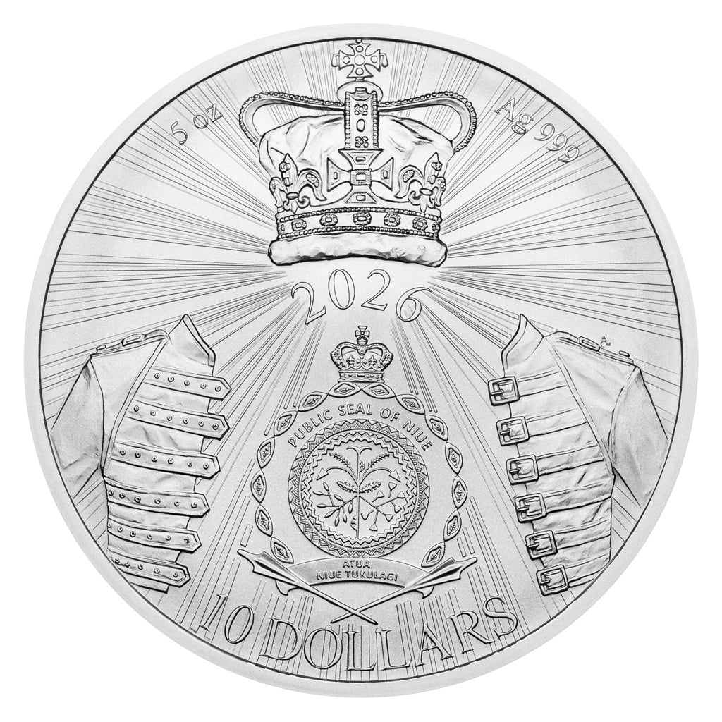 2026 Niue Freddie Mercury Proof 5 oz Silver Coin