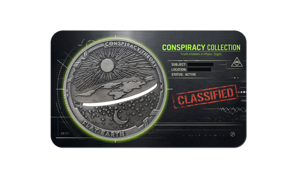2022 Samoa Conspiracy Collection - Flat Earth Cut-Out CN Coin in Card