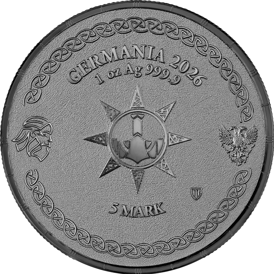 2026 Germania Ragnarok - Thor Black BU 1 oz Silver Coin