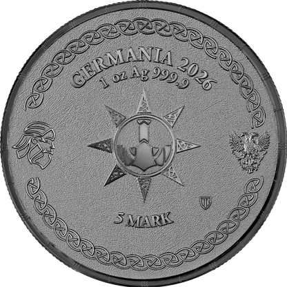 2026 Germania Ragnarok - Thor Black BU 1 oz Silver Coin