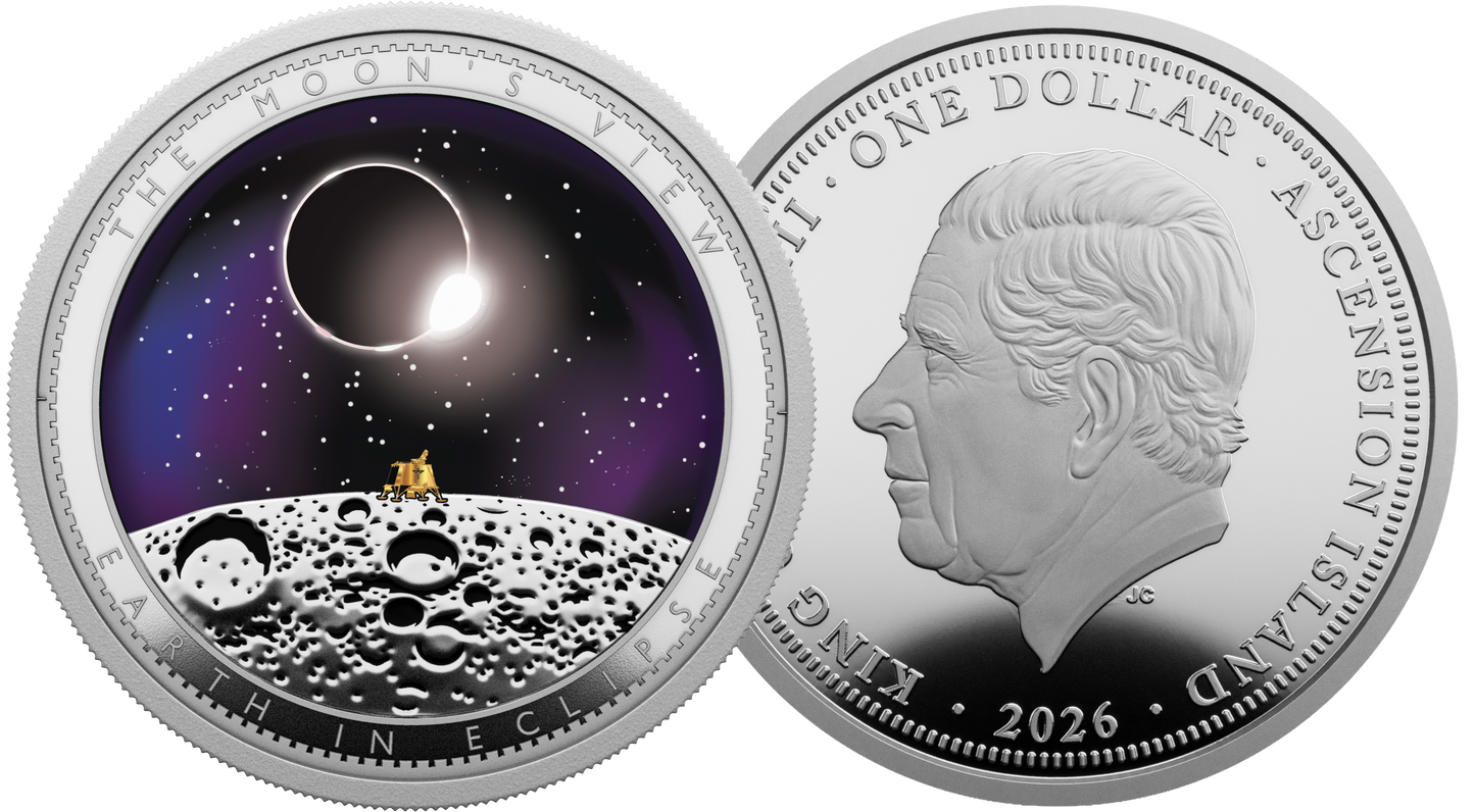 2026 Ascension Island Earth in Eclipse 1 oz Silver Coin (06/27)