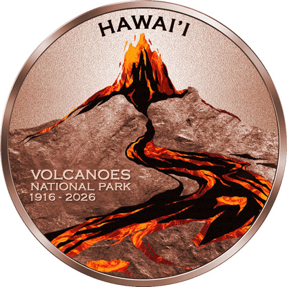 2026 Cameroon Hawai'i Volcanoes National Park 100th Ann. 5 oz Copper Coin (07/20)