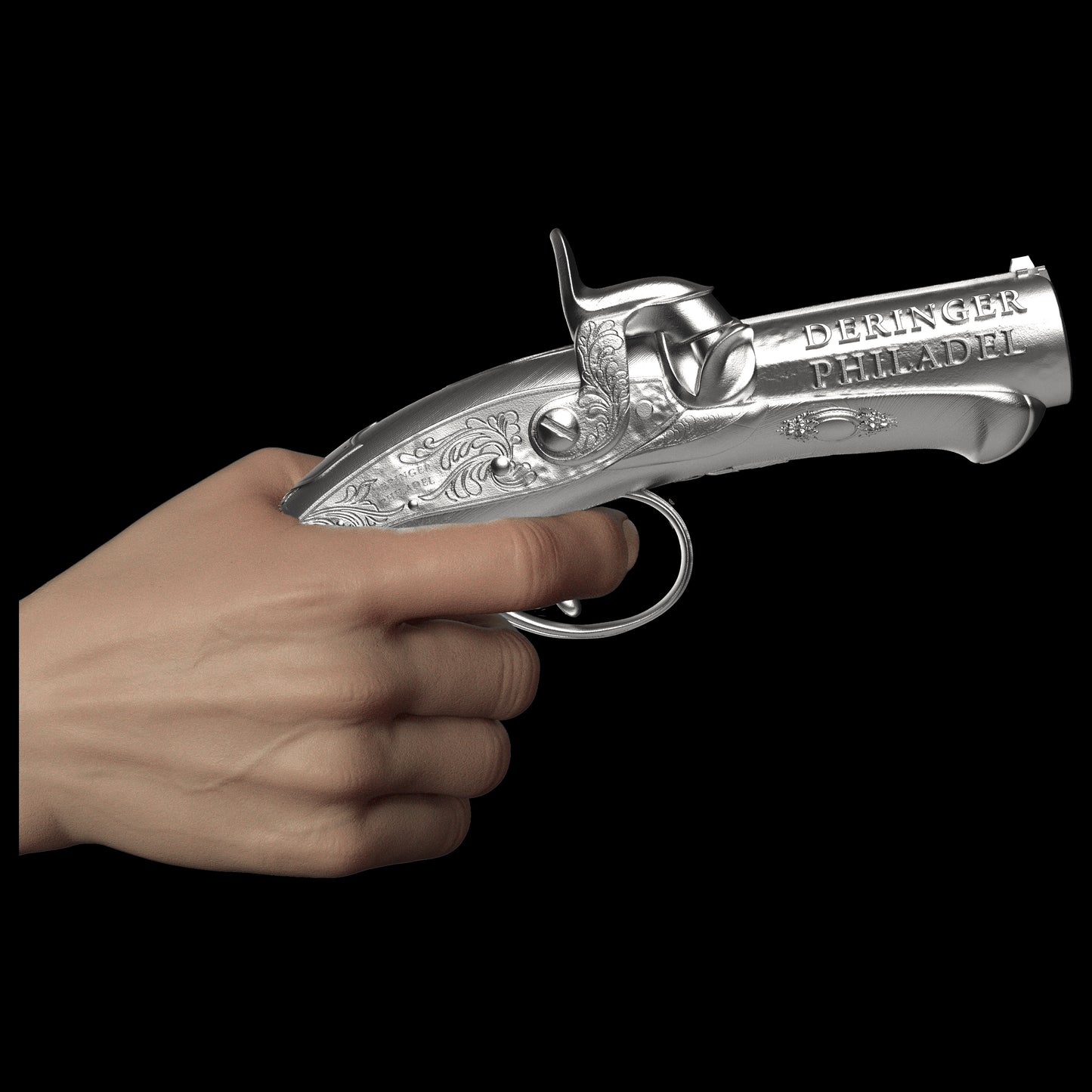 2026 Liberia Deringer Pistol Shaped 1 oz Silver Coin (07/13)