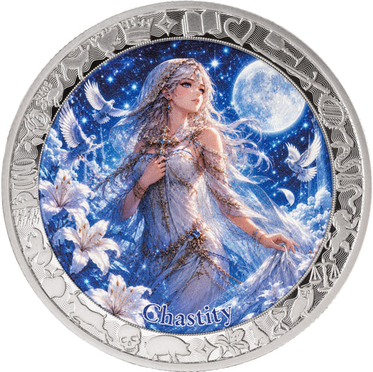 2026 Niue Seven Sins & Virtues - Chastity 1 oz Silver Coin