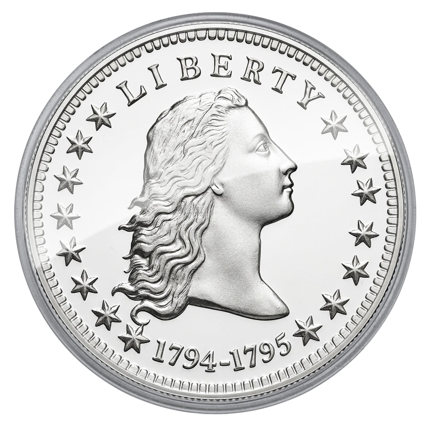 2026 Liberia Flowing Hair 1 Kilo White Brass Coin (08/04)