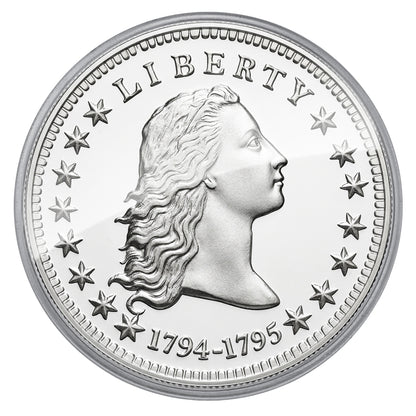 2026 Liberia Flowing Hair 1 Kilo White Brass Coin (08/04)