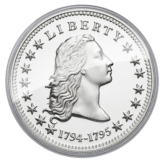 2026 Liberia Flowing Hair 1 Kilo White Brass Coin (08/04)