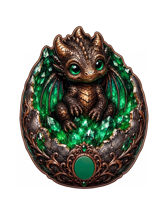 Dragon Hatchlings Shaped 5 oz Copper Medal