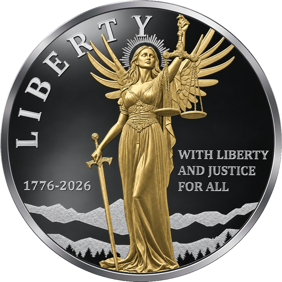 2026 Niue Winged Liberty Gold Gilt 1 oz Silver Coin