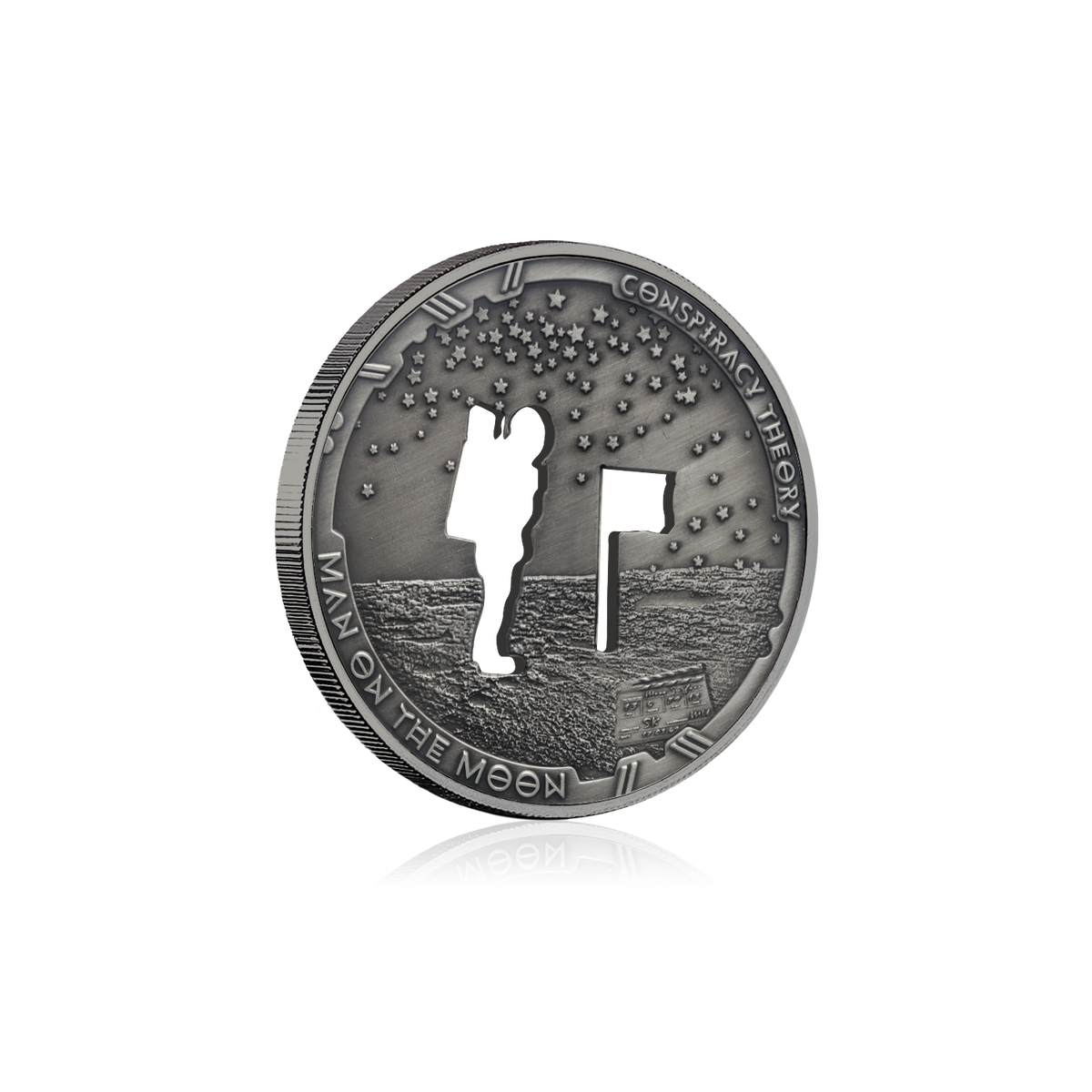 2022 Samoa Conspiracy Collection - Moon Landing Cut-Out CN Coin in Card