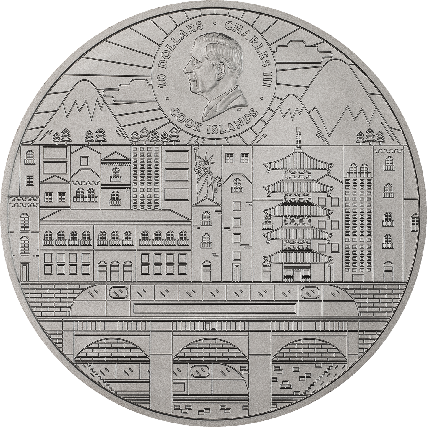 2026 Cook Islands 3 Levels of Japan 2 oz Silver Coin