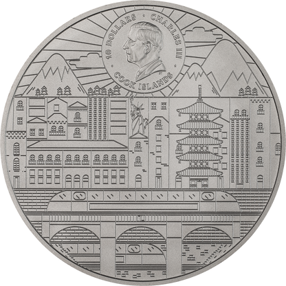 2026 Cook Islands 3 Levels of Japan 2 oz Silver Coin
