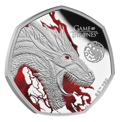 2026 Great Britain Game of Thrones Fire Proof Colorized 8g Silver Coin (07/11)