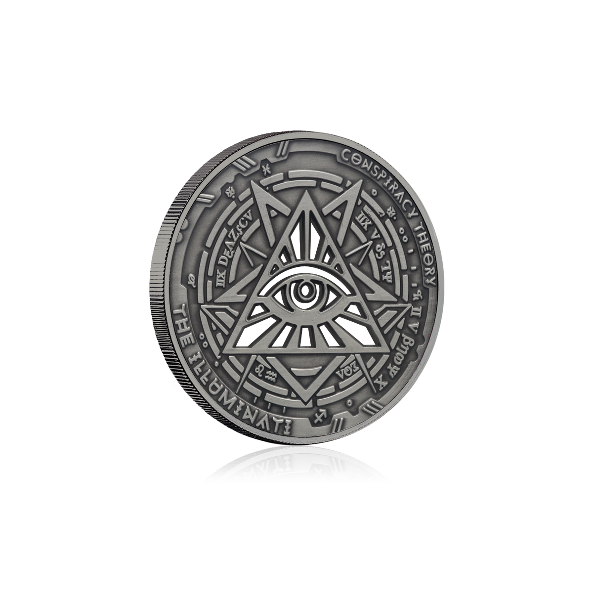 2022 Samoa Conspiracy Collection - Illuminati Cut-Out CN Coin in Card