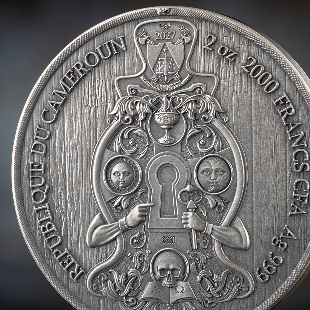 2027 Cameroon Secret Societies - Freemasons 2 oz Silver Coin