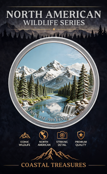 North American Wildlife - Canada Goose UHR Colorized 1 oz Copper Medal in Card (05/07)
