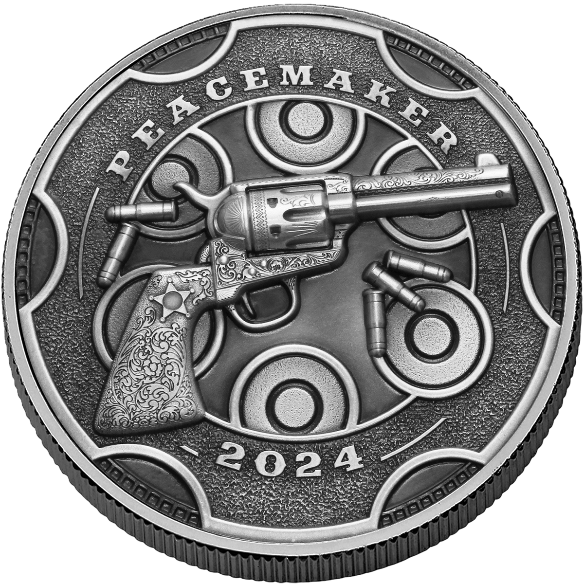2024 Cameroon Peacemaker UHR 1 oz Silver Coin NGC MS 70 Bullet Label