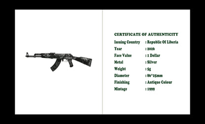 2026 Liberia AK-47 5g Silver Coin Blind Box