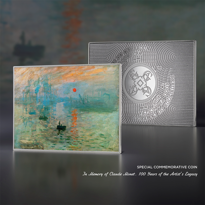 2027 Cameroon Art Gallery - Impression Sunrise by Monet 1 oz Silver Coin