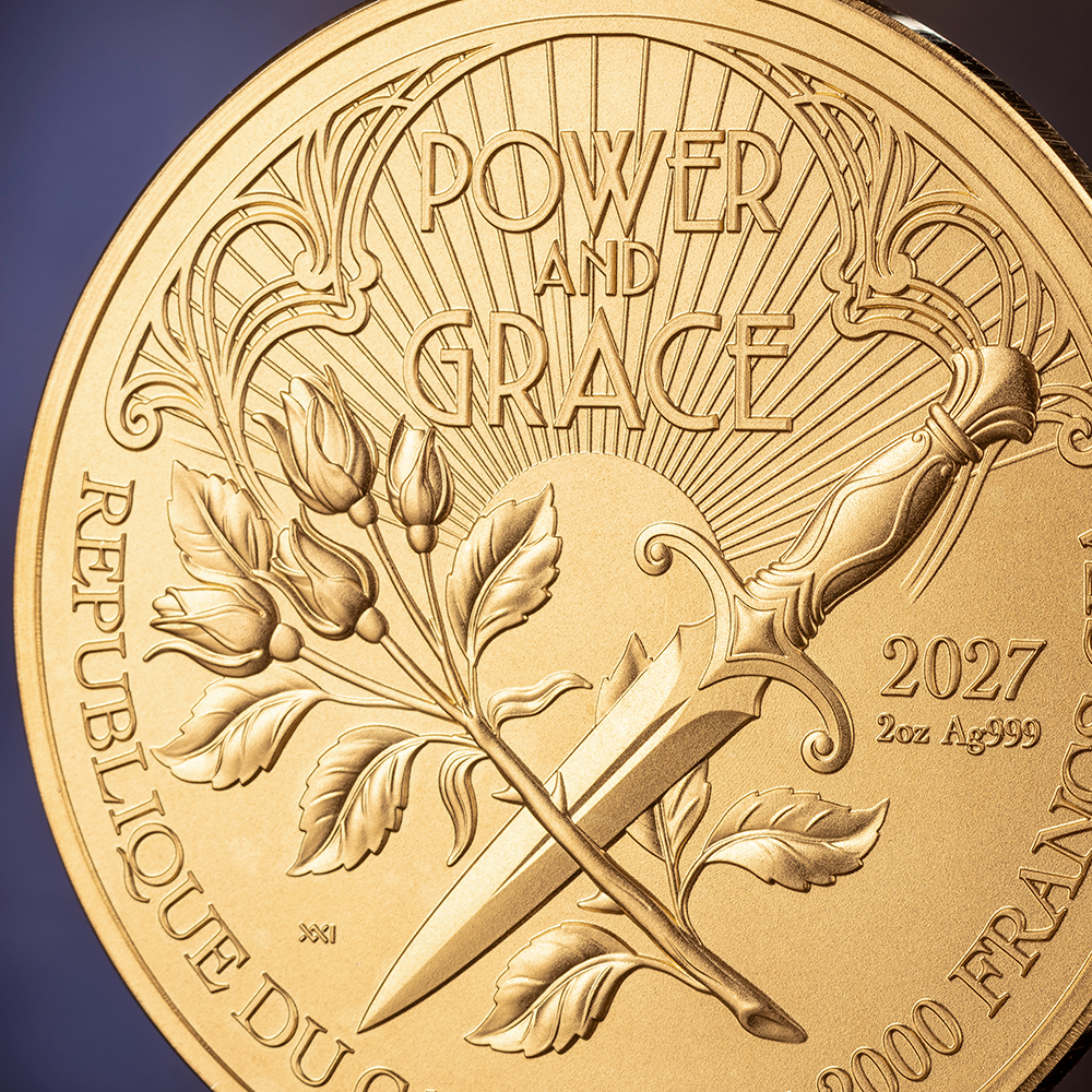 2027 Cameroon The Aegis - Power and Grace 2 oz Silver Coin