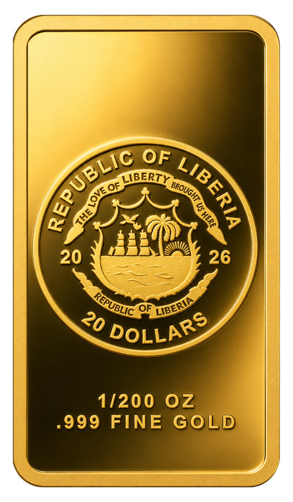 2026 Liberia I Plead the 2nd 1/200 oz Gold Coin (08/03)