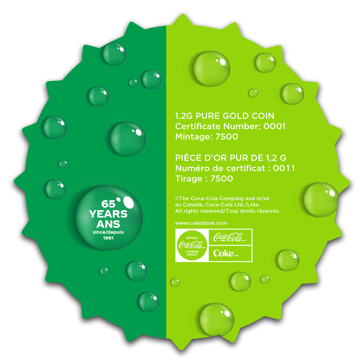 Estimate: 2026 PAMP Sprite Bottle Cap Shaped 1.2g Gold Coin