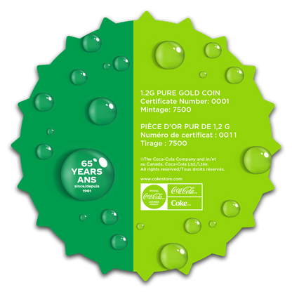 Estimate: 2026 PAMP Sprite Bottle Cap Shaped 1.2g Gold Coin