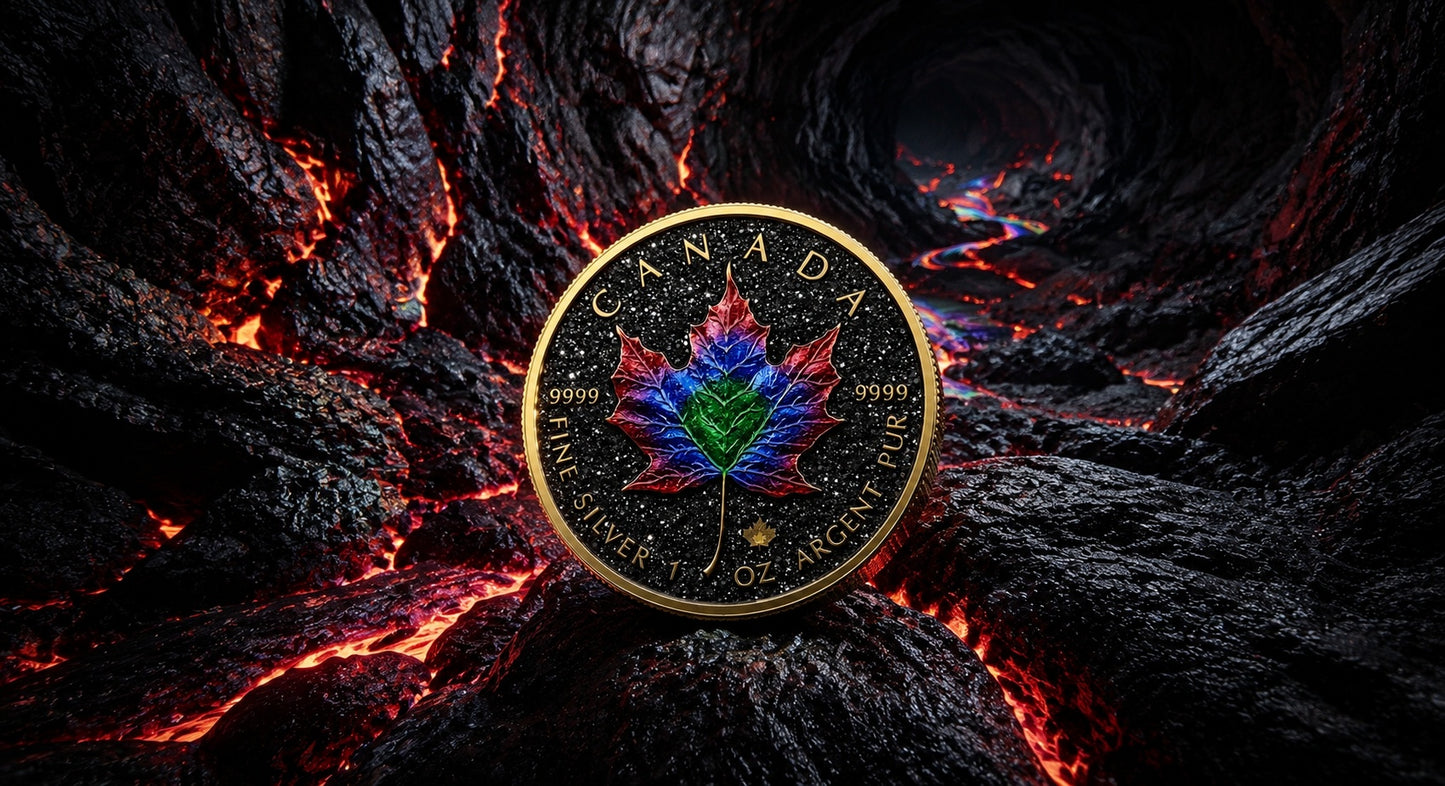 2026 Canada Maple Leaf Imperial Spectrum Edition 1 oz Silver Coin (07/23)