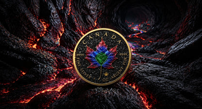 2026 Canada Maple Leaf Imperial Spectrum Edition 1 oz Silver Coin (07/23)