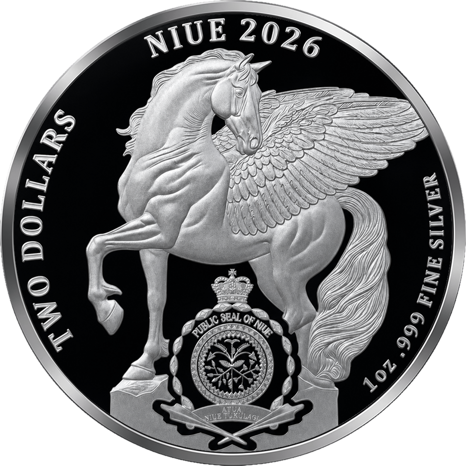 2026 Niue Winged Liberty Gold Gilt 1 oz Silver Coin