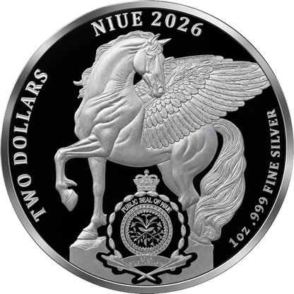 2026 Niue Winged Liberty Gold Gilt 1 oz Silver Coin