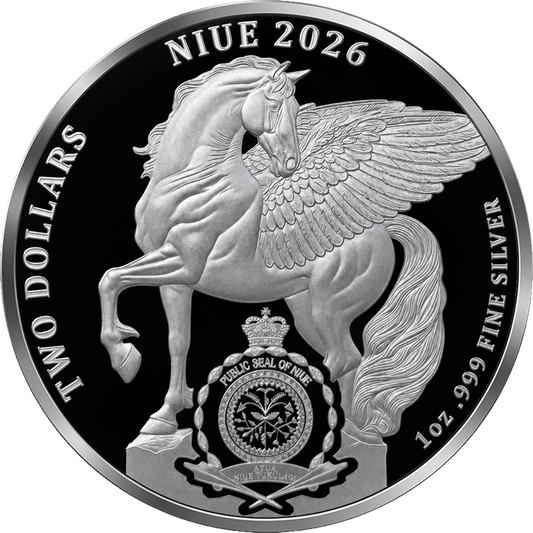 2026 Niue Winged Liberty Gold Gilt 1 oz Silver Coin