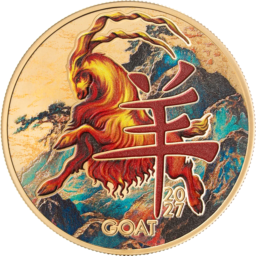 2027 Cameroon Year of the Goat 1/2 oz Silver Coin