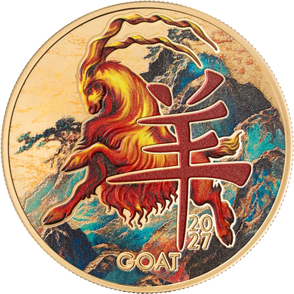 2027 Cameroon Year of the Goat 1/2 oz Silver Coin