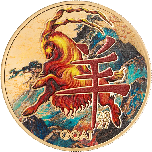 2027 Cameroon Year of the Goat 1/2 oz Silver Coin