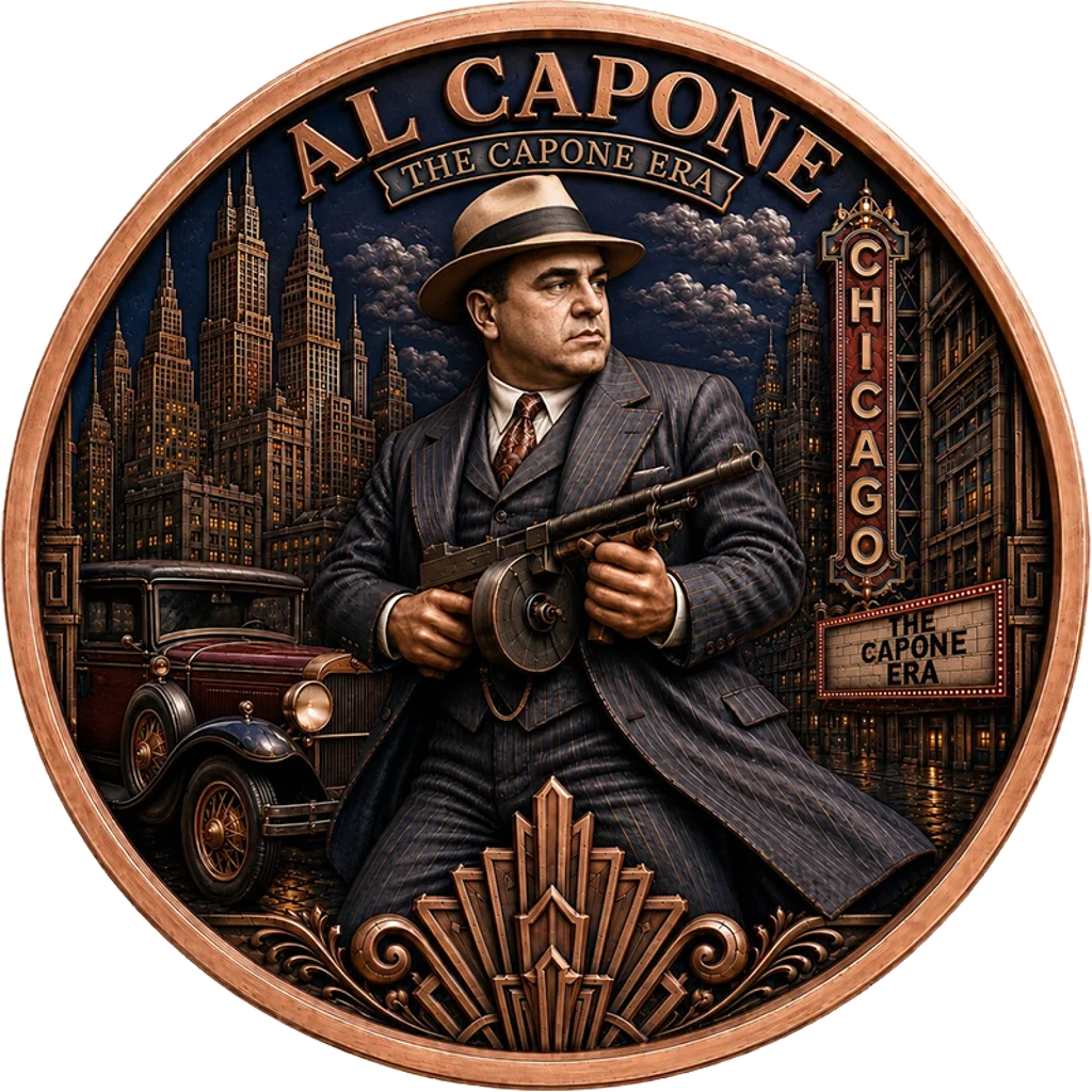 2026 Al Capone - The Capone Era Colorized 1 Kilo Copper Medal