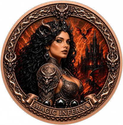 Magic Inferna Colorized 1 oz Copper Medal (06/30)