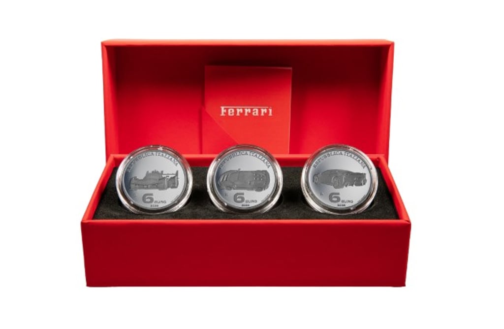 2026 Italy Spirit of Ferrari Proof 3 x 1 oz Silver Coin Set