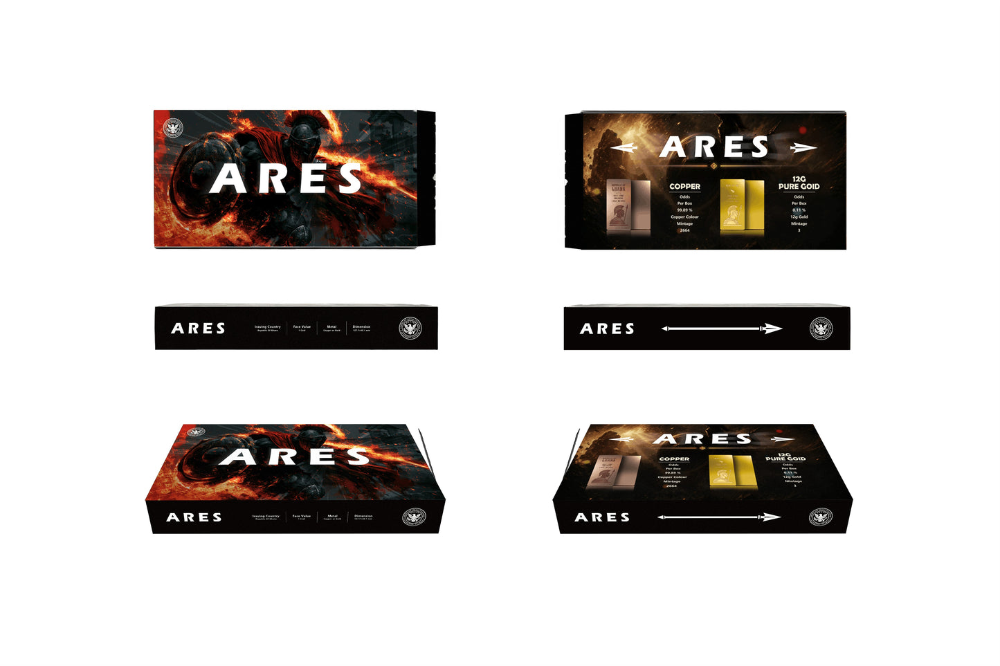 2026 Ghana Ares 1 Kilo Copper Coin Bar Blind Box with 12g Gold Chase (07/11)
