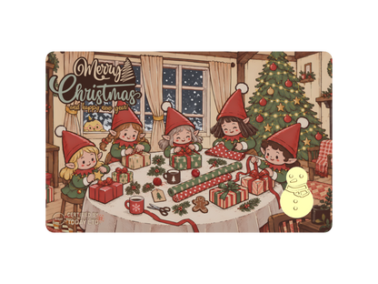 KOMSCO Christmas Card Shaped 1g Gold Bar in Card