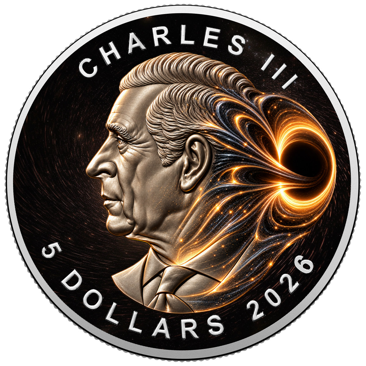 2026 Canada Maple Leaf Black Hole Edition 1 oz Silver Coin