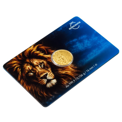 2026 Niue Czech Lion Incused 1/200 oz Gold Coin in Card